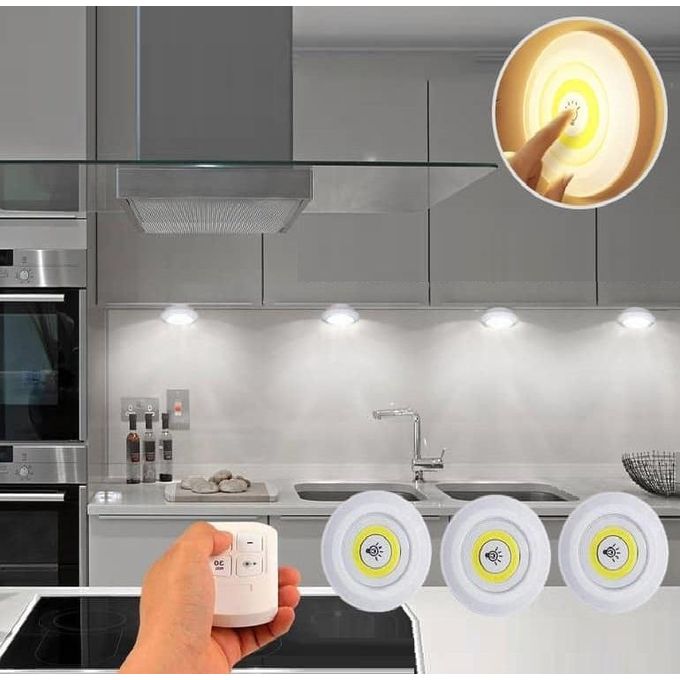 Veilleuse Intelligente Sans Fil 3 Pièces/ensemble Avec Télécommande - led lumineux chambre – Image 3