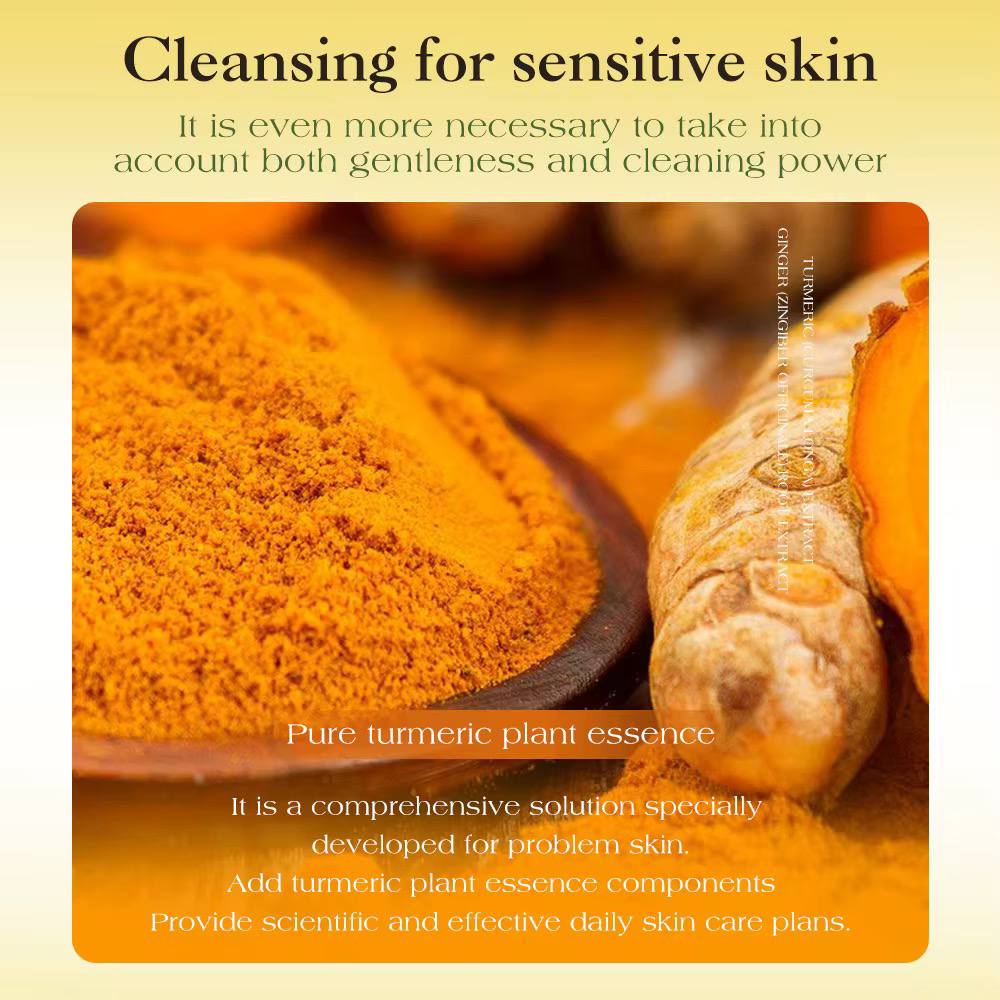 TWS Lot de 50 tampons nettoyants naturels et biologiques à l'acide kojique, au curcuma, tampons nettoyants pour le visage – Image 5