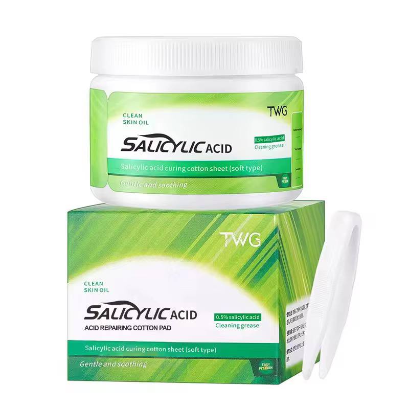 TWG Lot de 50 Tampons nettoyants pour le visage à l'acide Salicylique – Image 2