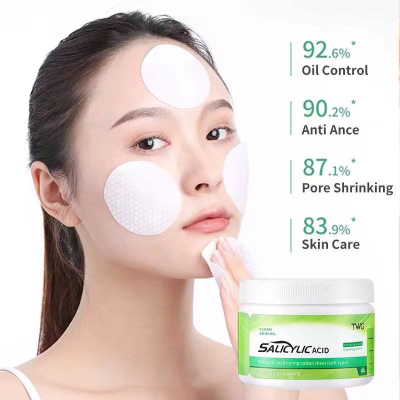 TWG Lot de 50 Tampons nettoyants pour le visage à l'acide Salicylique – Image 3