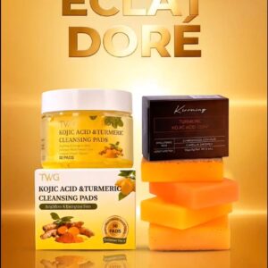 Home Duo Éclat Doré – Pads Nettoyants & Savon Kojic Acid + Curcuma
